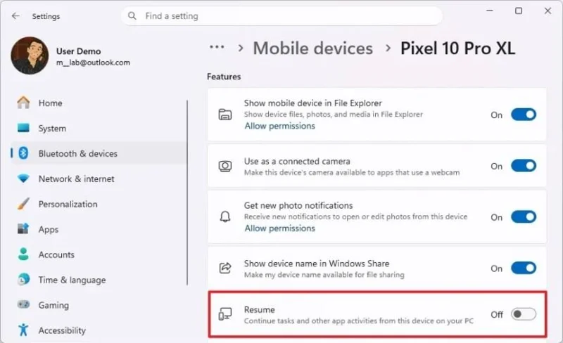 Come abilitare la ripresa delle app Android su Windows 11