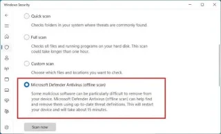 Cómo realizar un análisis de virus sin conexión con Microsoft Defender en Windows 11