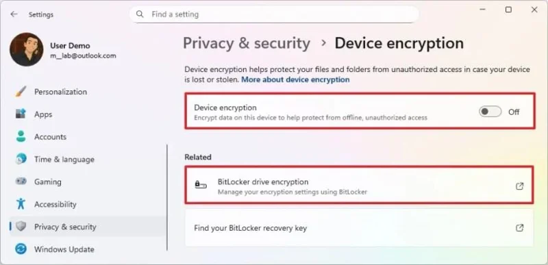 Come eliminare la chiave di ripristino di BitLocker dall'account Microsoft su Windows 11