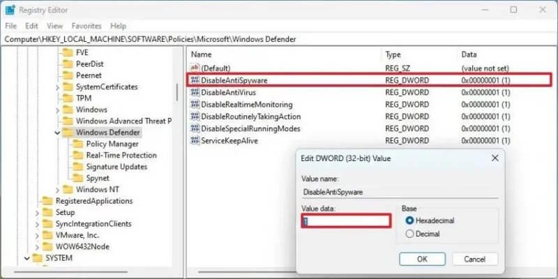 Come disabilitare definitivamente Defender Antivirus su Windows 11