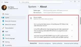 Windows 11 überarbeitet die Seite „Über“ der Einstellungen.