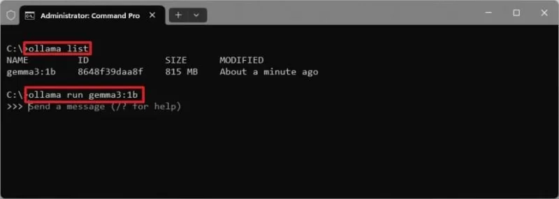 Come installare il modello di intelligenza artificiale Google Gemma 3 (o 3n) su Windows 11