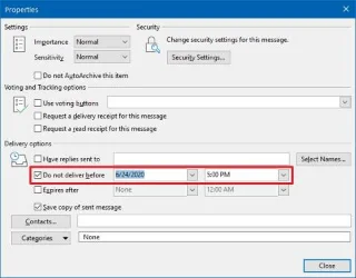كيفية جدولة البريد الإلكتروني في تطبيق Outlook