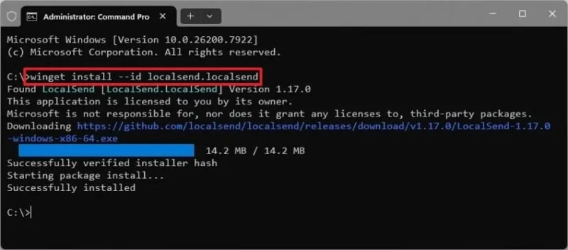 Windows 11でLocalSendを使用してネットワーク経由でファイルを転送する方法