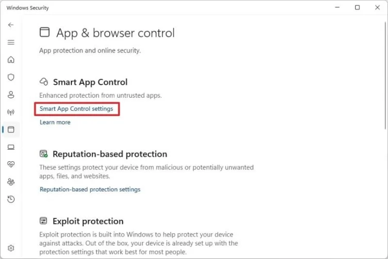 Come abilitare la protezione Smart App Control su Windows 11