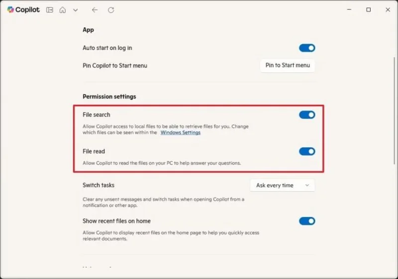 Come cercare file locali utilizzando l'app Copilot su Windows 11