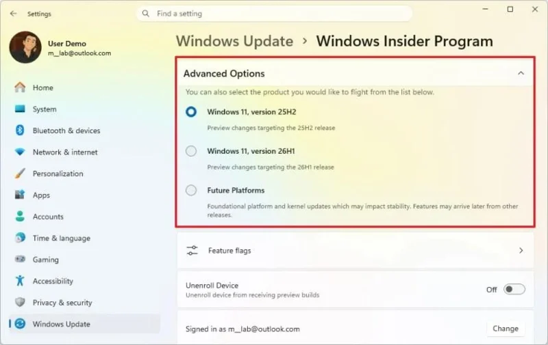 Il programma Windows 11 Insider sta cambiando: nuovi canali, flag di funzionalità e aggiornamenti per l'iscrizione.