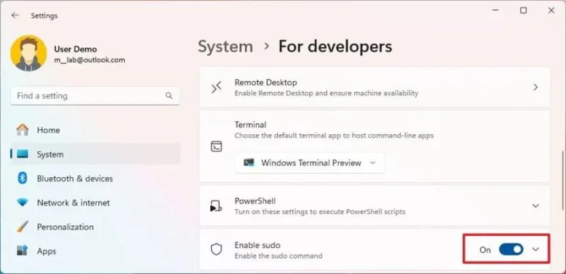 Come abilitare Sudo su Windows 11