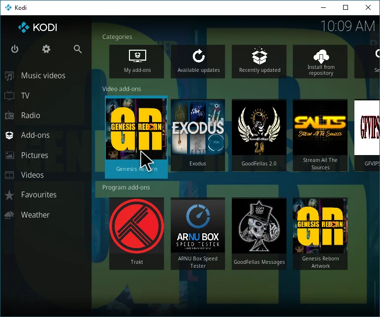 Дополнение Kodi Genesis Reborn: как установить и использовать