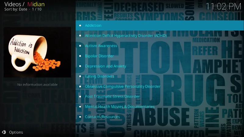 Дополнение Midian для Kodi: как установить и обзор
