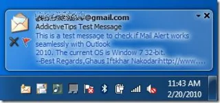 Mail Alert: E-Mail-Benachrichtigung für Outlook 2010