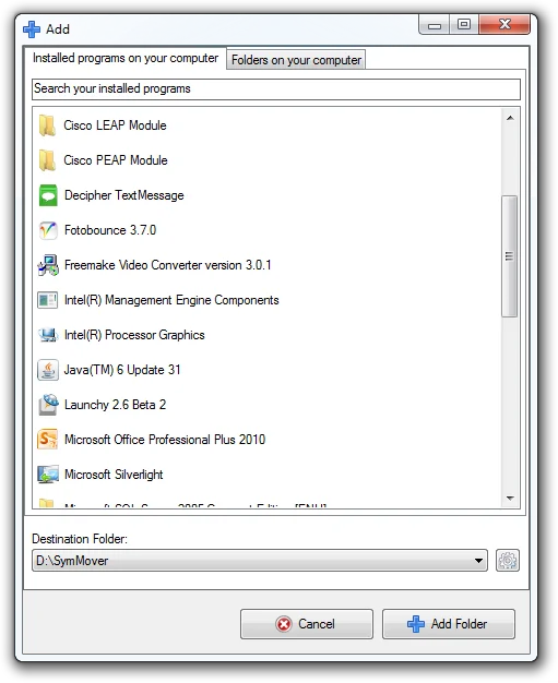 SymMover: Mueva programas instalados sin reinstalarlos