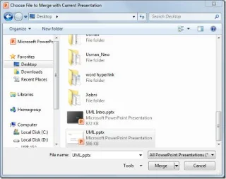 Vergleichen Sie zwei Präsentationen in PowerPoint 2010