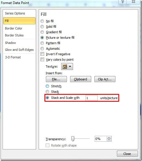 Excel 2010: Pittogramma (grafico con immagini)