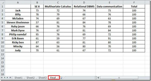 Unire fogli di calcolo utilizzando il consolidamento dei dati in Excel 2010