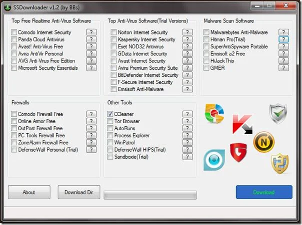 SSDownloader: Descargador gratuito de software de seguridad para Windows