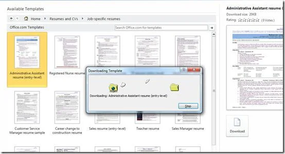 Microsoft Word 2010-Vorlagen