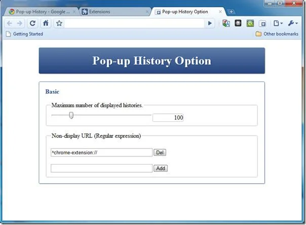 Popup-Verlauf: Schneller Zugriff auf Verlaufselemente in Google Chrome