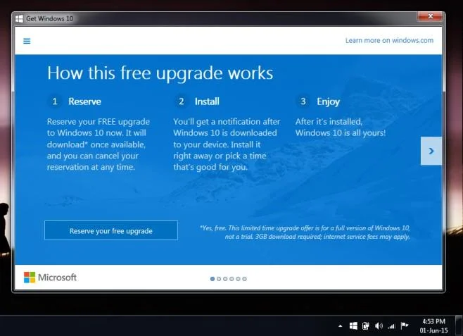 Comprueba la compatibilidad de dispositivos y aplicaciones antes de reservar Windows 10