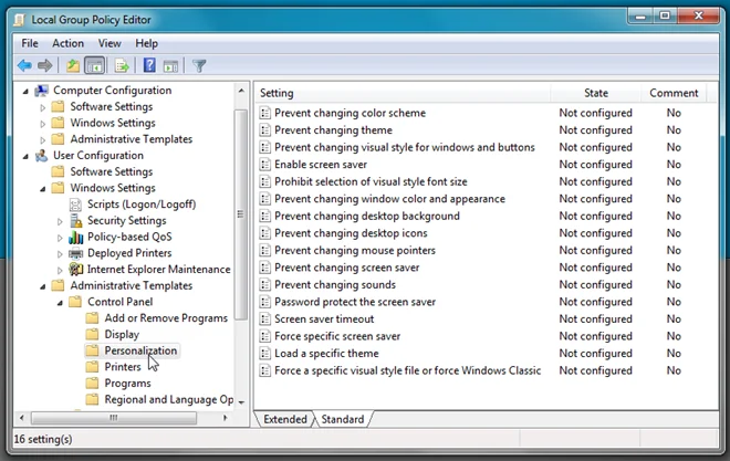 Come limitare l'accesso degli utenti e applicare le impostazioni di personalizzazione di Windows 7