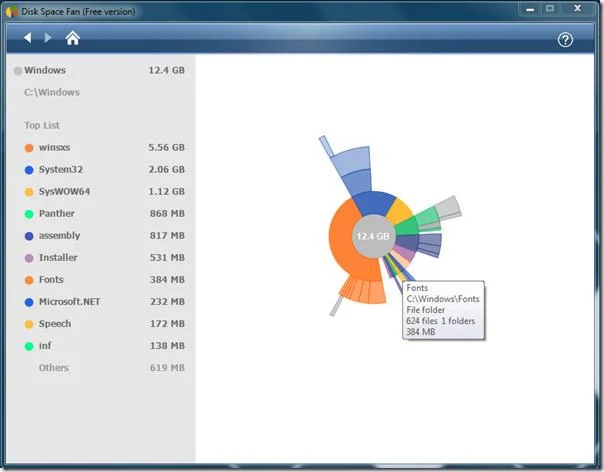 Disk Space Fan 是一款非常棒的磁碟分析工具