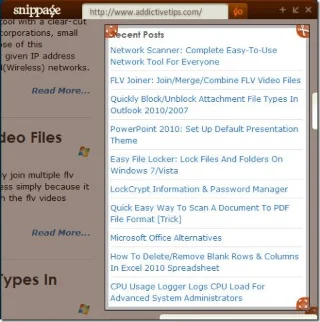 Snippage [ウィジェット] でライブ Web ページのコンテンツをデスクトップに表示する