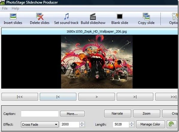 Crea una presentación de diapositivas con música y audio usando PhotoStage