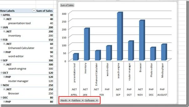 Excel 2010: Pivot-Tabelle und Diagramm erstellen