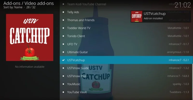 Дополнение USTVcatchup для Kodi — как установить USTVcatchup на Kodi