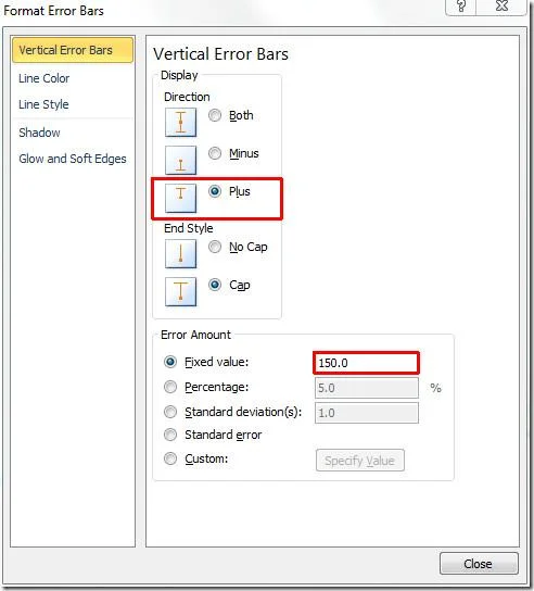 Excel 2010: Fehlerbalken
