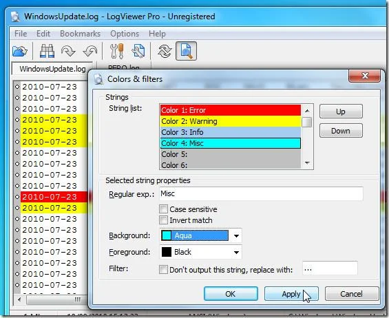 LogViewPro – 分析和比較大型日誌文件