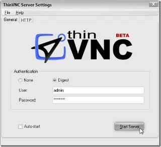 ThinVNC: Escritorio remoto de Windows a través de un navegador web HTML5