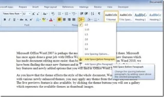 So fügen Sie in Word 2010 schnell Leerzeichen vor Absätzen hinzu