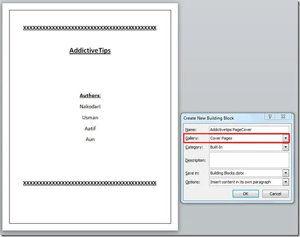 Word 2010 Bausteine-Organizer