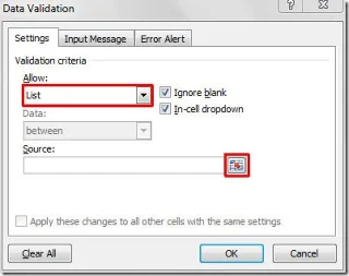 Excel 2010: Datenüberprüfungsliste