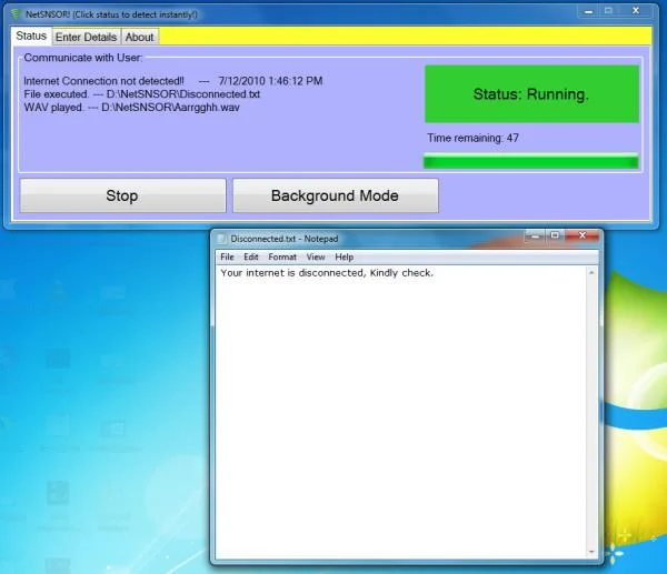 Compruebe la conectividad a Internet con NetSNSOR