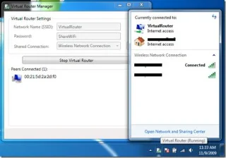 Windows 7でアドホックなしでワイヤレスインターネット接続を共有する
