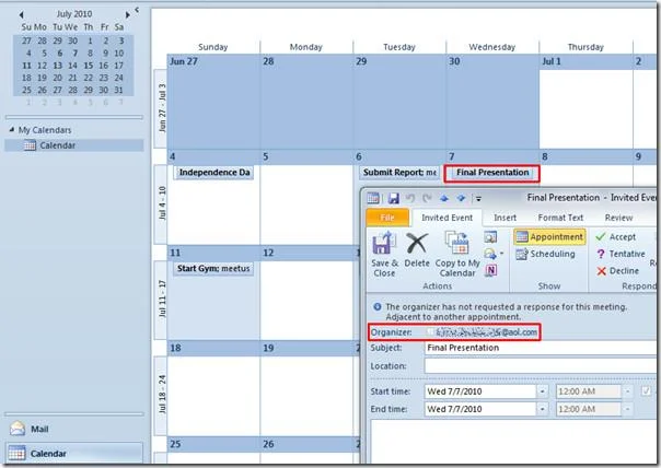 Importieren Sie den Google- und AOL-Kalender in Outlook 2010