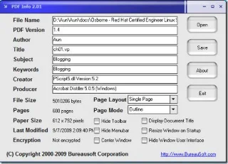Cambiar las propiedades de los documentos PDF con PDF Info