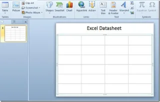 Einbetten einer Excel-Tabelle in PowerPoint 2010