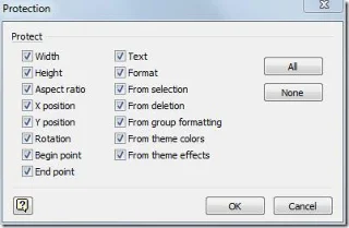 Schützen Sie Dokumente und Formen in Visio 2010