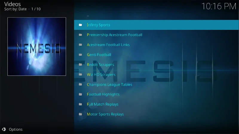 Componente aggiuntivo Nemesis Kodi: come installare Nemesis su Kodi