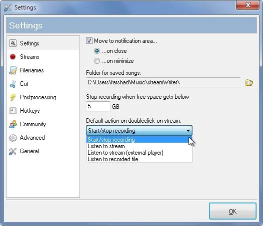 streamWriterでインターネットラジオ局から音楽トラックをダウンロードする