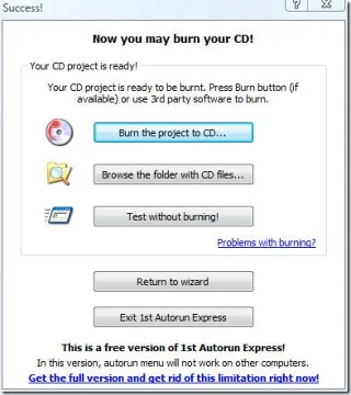 Crear y agregar archivos de ejecución automática a CD/DVD automáticamente en Windows