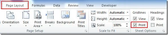 Konvertieren Sie ein Excel-Arbeitsblatt in Millimeterpapier