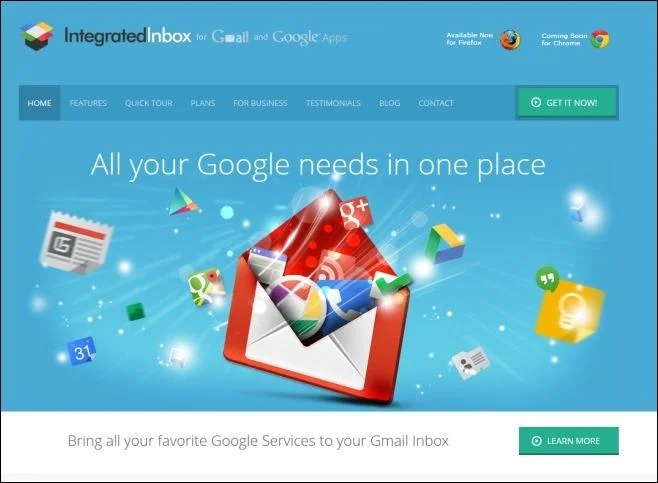 Firefox の IntegratedInbox で Gmail からすべての Google アプリにアクセス