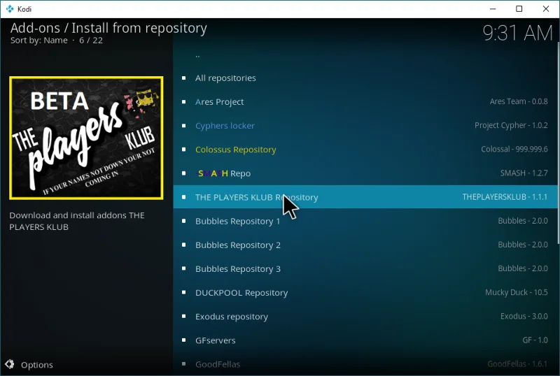 PlayersKlub Kodi-Add-on, über 700 IPTV-Kanäle ansehen: Installationsanleitung
