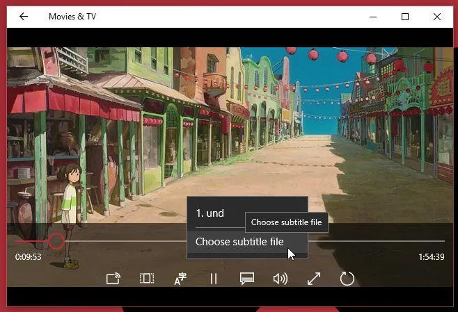 在 Windows 10 上的電影和電視應用程式中切換音軌和載入字幕