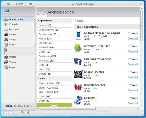Android マネージャー WiFi は、Windows PC とワイヤレスで同期およびファイルを転送します Android マネージャー WiFi は、Windows PC とワイヤレスで同期およびファイルを転送します