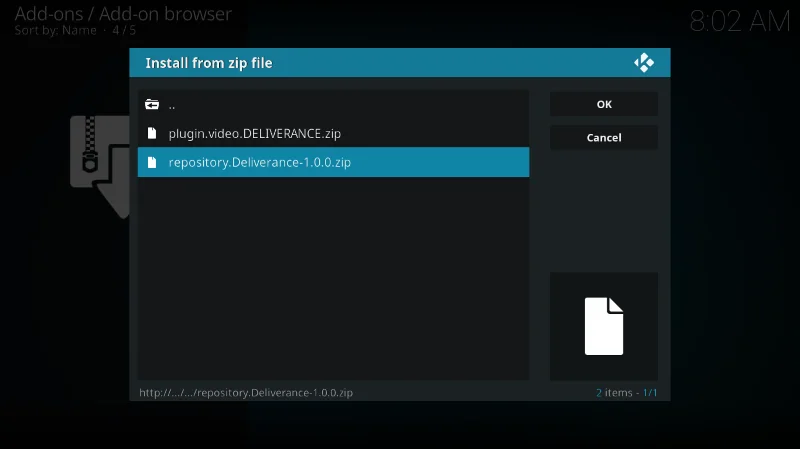 Дополнение Deliverance для Kodi (альте��натива Sports Devil)